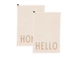 Design Letters - Favourite Geschirrtuch, Hello / Home, off-white (2er-Set)