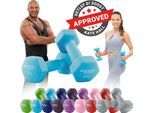 Miweba Sports Gymnastikhanteln 2er-Set NKH100, bodenschonend, 0,5-10 kg, Anti-Rutsch-Oberfläche (Türkis, 2x 3,0 Kg)