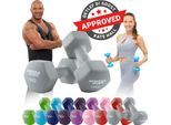 Miweba Sports Gymnastikhanteln 2er-Set NKH100, bodenschonend, 0,5-10 kg, Anti-Rutsch-Oberfläche (Grau, 2x 10,0 Kg)