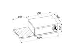VCM Nachtschrank Wandschublade Wandboard Nachttisch Maße ca. H. 15 x B. 65 x T. 30 cm - Konsila L