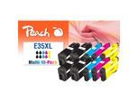 Peach E35 XL 10 Druckerpatronen XL (4*bk, 2*c/m/y) ersetzt Epson No. 35XL, T3591*4, T3592*2, T3593*2, T3594*2 für z.B. Epson WorkForce Pro WF -4720 DWF (wiederaufbereitet)