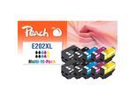 Peach E202 XL 10 Druckerpatronen XL (2*bk, 2*bkph/c/m/y) ersetzt Epson No. 202XL, T02G1*2, T02H1, T02H2, T02H3, T02H4 (wiederaufbereitet)