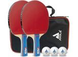 Joola Tischtennisschläger Duo (Set, 5-tlg., mit Schlägerhülle, mit Bällen), bunt