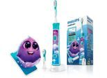 Philips Sonicare Elektrische Kinderzahnbürste HX6322/04, Aufsteckbürsten: 2 St., inkl. 8 Aufkleber, blau|bunt