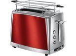 RUSSELL HOBBS Toaster Luna Solar Red 23221-56, 2 kurze Schlitze, für 2 Scheiben, 1550 W, rot