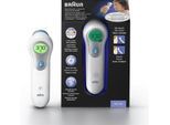 Braun Stirn-Fieberthermometer No touch + touch Stirnthermometer - BNT300, Mit Position Check™ - Anleitung für genaue Messwerte, weiß