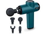 BEURER Massagegerät MG 99 Massage Gun compact, 4 Massageaufsätze, 5 Intensitätslevel, für alle Muskelpartien, blau