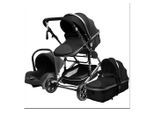 TPFLiving Kombi-Kinderwagen Babyschale Baby Buggy Babywanne 5-Punkt-Sicherheitsgurt Moskitonetz