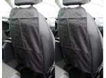 EDUPLAY Rücksitzorganizer, Auto Rücksitzschoner Rückenlehnenschutz KFZ Kindersitzunterlage Sitzschoner 2Stk, schwarz