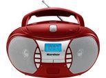 Karcher RR 5025 Boombox (FM-Tuner, UKW mit RDS, 2,2 W), rot