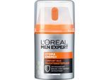 L'ORÉAL PARIS MEN EXPERT Feuchtigkeitscreme Hydra Energy Comfort Max, Feuchtigkeitspflege für sensible Haut, zieht schnell ein, grau|orange