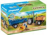 Playmobil® Konstruktions-Spielset Traktor mit Hänger (71249), Country, teilweise aus recyceltem Material; Made in Germany, bunt