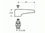 Schell Spezial-Oberteil mit Hebelgriff 3/8" chrom 222090699