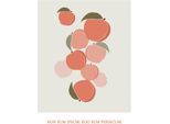 Komar Wandbild »Cultivated Peaches«, (1 St.), Deutsches Premium-Poster Fotopapier mit seidenmatter Oberfläche und hoher...