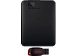 WD Elements Portable externe HDD-Festplatte (2 TB) 2,5", schwarz