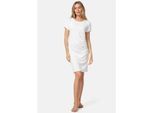PM SELECTED Damen Modisches Longshirt Shirtkleid mit seitlicher Raffung in Einheitsgröße PM41