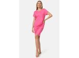 PM SELECTED Damen Modisches Longshirt Shirtkleid mit seitlicher Raffung in Einheitsgröße PM41