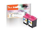 Peach L60 C 2 Druckköpfe 2*col ersetzt Lexmark, Compaq No. 60C*2, 17G0060 für z.B. Compaq IJ 600, Lexmark Z 12, Lexmark Z 22, Lexmark Z 32