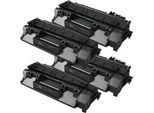 4 Ampertec Toner ersetzt HP CE505A 05A schwarz