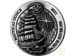 3 Unzen Silbermünze Ruanda Nautical Serie - 100 Jahre Sedov 2021 - High Relief