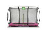 Exit Silhouette Bodentrampolin 214x305cm mit Sicherheitsnetz - rosa