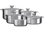 LE CREUSET® Kochtopf-Set 3-ply PLUS, 5-teilig, silber