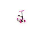 Lorelli Kinderroller Laufrad 2 in 1 Smart PU Räder leuchten klappbar verstellbar rosa Schmetterlinge