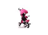 Byox Tricycle Flexy Lux 3 in 1 Dreirad, klappbar, Gummireifen, drehbarer Sitz pink