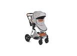 Moni Kinderwagen Alma Sportsitz Tragetasche umbaubar Wickeltasche Sitz umkehrbar hellgrau