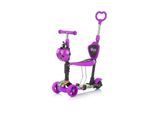 Chipolino Kinderroller 3 in 1 Kiddy Evo Schiebestange Vorderräder mit LED lila