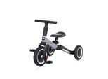 Chipolino Dreirad Smarty 2 in 1 Laufrad Gummireifen umbaubar Pedale verstellbar grau