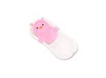 Lorelli Baby Badenetz Pinguin, Clips aus Kunststoff, Badewannennetz, ab Geburt rosa