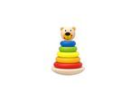 Tooky Toy Stapelturm TKF004 Bär bunte Stapelpyramide lustiger Stapelspaß gelb