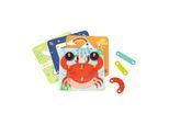 Tooky Toy Lernpuzzle TH123 Holz 20 Holzteile 4 Musterkarten verschiedene Motive bunt