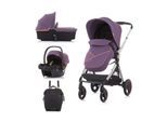 Chipolino Kinderwagen Elite 3 in 1, Autositz, klappbar, Tragetasche, Sportsitz lila