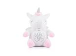 Chipolino Musik Plüschtier Einhorn 12 Melodien, Projektor mit zwei Figuren Timer rosa