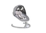 Cangaroo Babywippe iSwing, Musikfunktion, Timer, Fernbedienung, Aluminiumrahmen silber