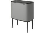 brabantia Bo Touch Bin Mineral Concrete Grey 3 x 11 L