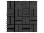 vidaXL 22 Stk. Terrassenfliesen 30 x 30 cm 2 qm WPC Schwarz