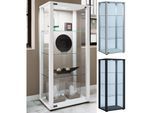 VCM Glasvitrine stehend Vitrine Glas mit ESG-Sicherheitsglas Maße ca. H. 115 x B. 50 x T. 38 cm Standvitrine Glas Modern und platzsparend Glas Vitrinenschrank - Kavisa M
