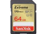 Sandisk Speicherkarte »Extreme 64GB«, (UHS Class 3 170 MB/s Lesegeschwindigkeit)