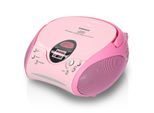 Lenco SCD-24 Pink - Tragbares FM-Radio mit CD-Player - Kopfhöreranschluß - Pink