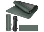 EliteAthlete® Yogamatte - Sportmatte - Fitnessmatte - Gymnastikmatte gepolstert & rutschfest für Fitness, Pilates - Yoga Matte - 183 cm x 61 cm x 0.6 cm - Trainingsmatte inkl. Transportgurt + Tasche - Deep Forest