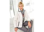 Fleecejacke CASUAL LOOKS, Damen, Gr. 48, beige (ecru), 100% Polyester, gemustert, unifarben, Jacken Fleecejacke