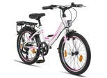 Licorne Bike Stella Premium City Bike 20,24,26 und 28 Zoll Fahrrad für Mädchen Herren und Damen 21 Gang (6 Gang bei 20 Zoll) Holland Citybike Zoll:20;Farbe:Weiss