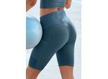 VIVANCE ACTIVE Radlerhose '-Sporthose' blau Gr. XS (32/34) für Damen. Mit Mesheinsatz, Logodruck. Figurbetont