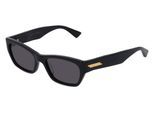 BOTTEGA VENETA BV1143S Damen-Sonnenbrille Vollrand Butterfly Kunststoff-Gestell, Schwarz