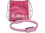 Bluefinity Pilates Ring mit Übungen, Doppelgriff, gepolstert, Widerstandsring Yoga, Fiberglas, Fitness Ring Ø 37cm, pink