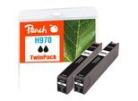 Peach HP 970 bk 2 Druckerpatrone 2*bk ersetzt HP No. 970 bk*2, CN621A*2 für z.B. HP OfficeJet Pro X 450, HP OfficeJet Pro X 451 dn (wiederaufbereitet)