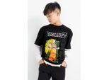 C&A Dragon Ball Z-Langarmshirt-2-in-1-Look, Schwarz, Größe: 158